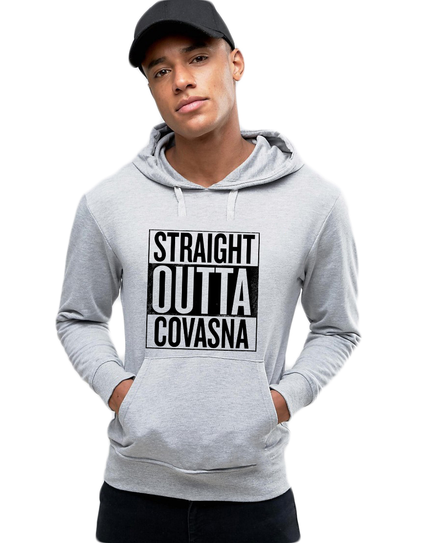 Hanorac Barbati Gri - Straight Outta Covasna - CATEGORIE
